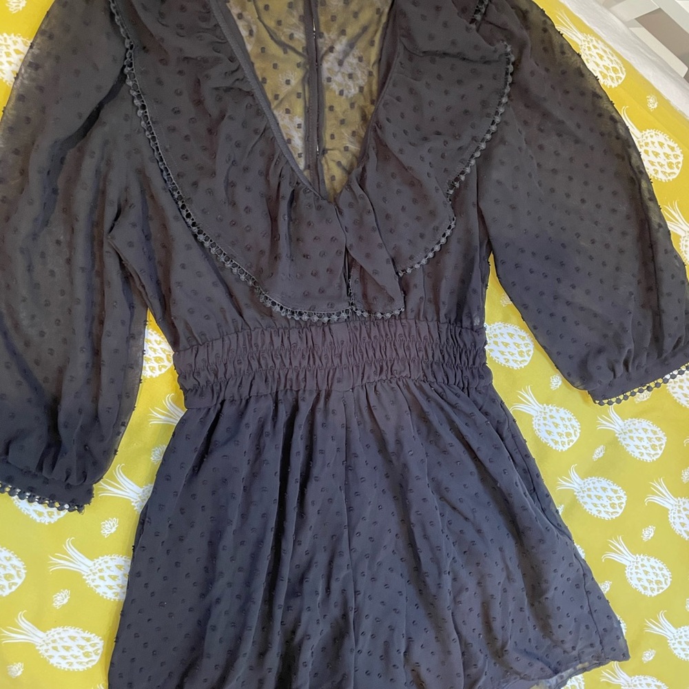 Zara Dotted Swiss Flirty Romper!